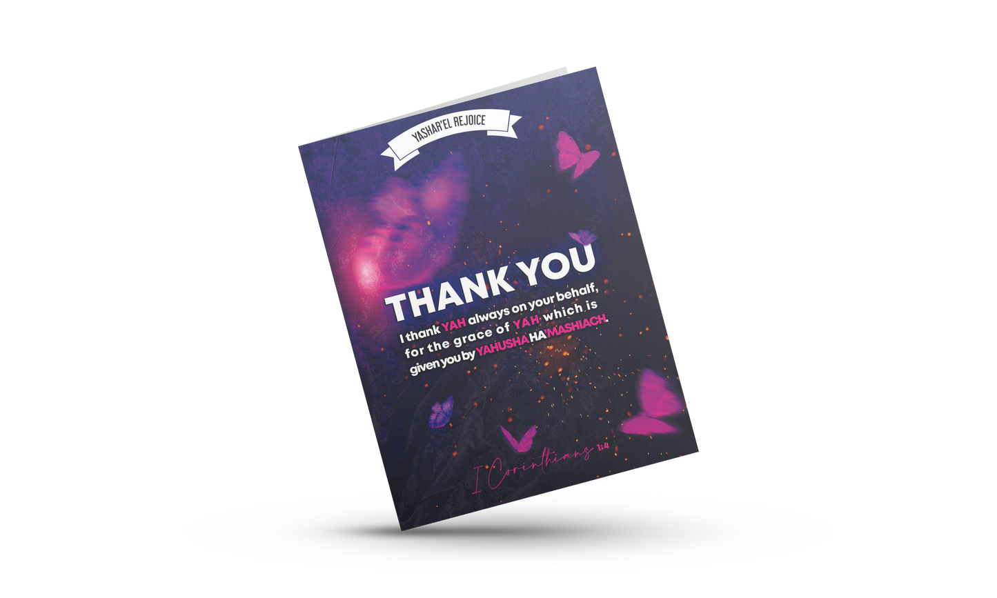 Elegant Radiant Butterfly Thank You Greeting Card