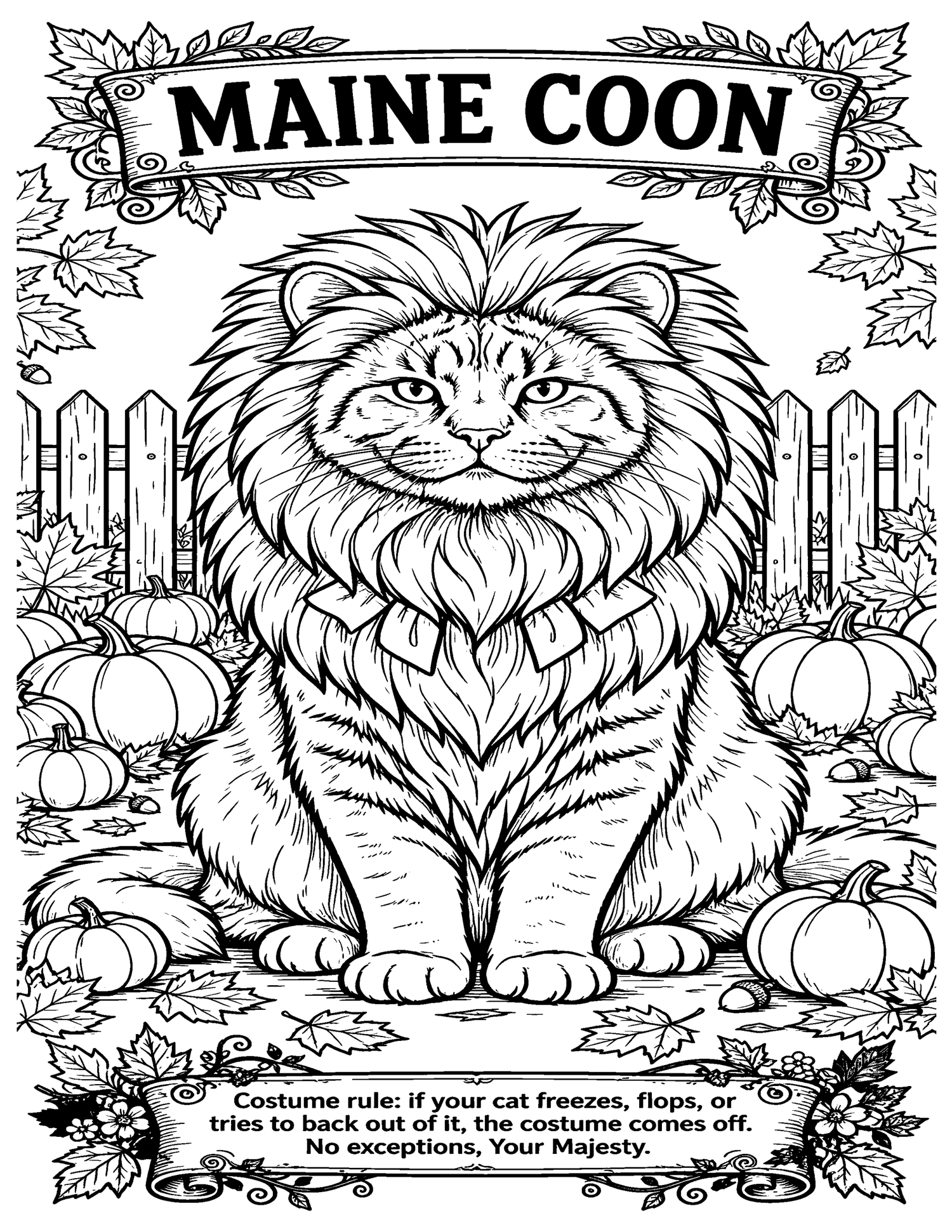 Preview page: Maine Coon in a lion mane