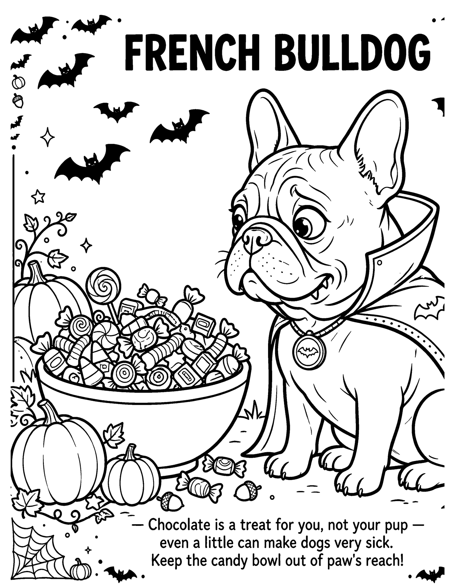 Preview page: French Bulldog in a vampire cape