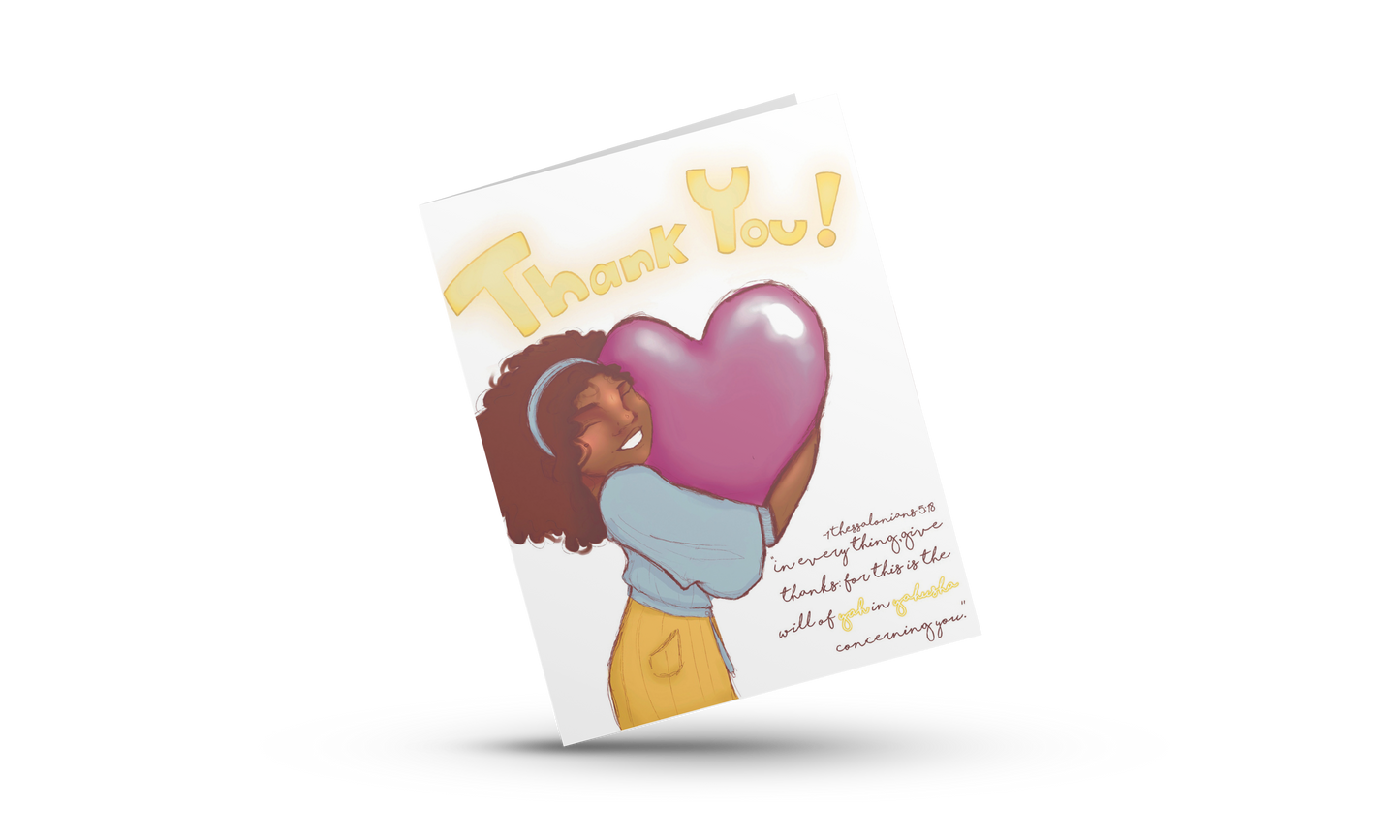 ArtisticallMi Thank You Greeting Card