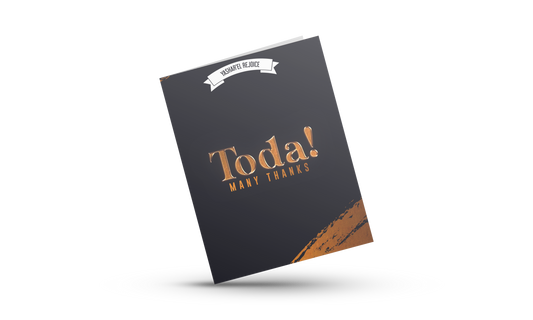 Elegant Black Thank You Greeting Card