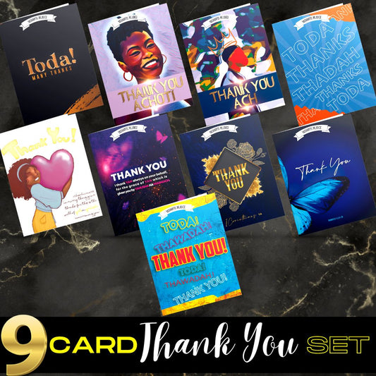 Full THANK YOU Card Set (9 Cards)