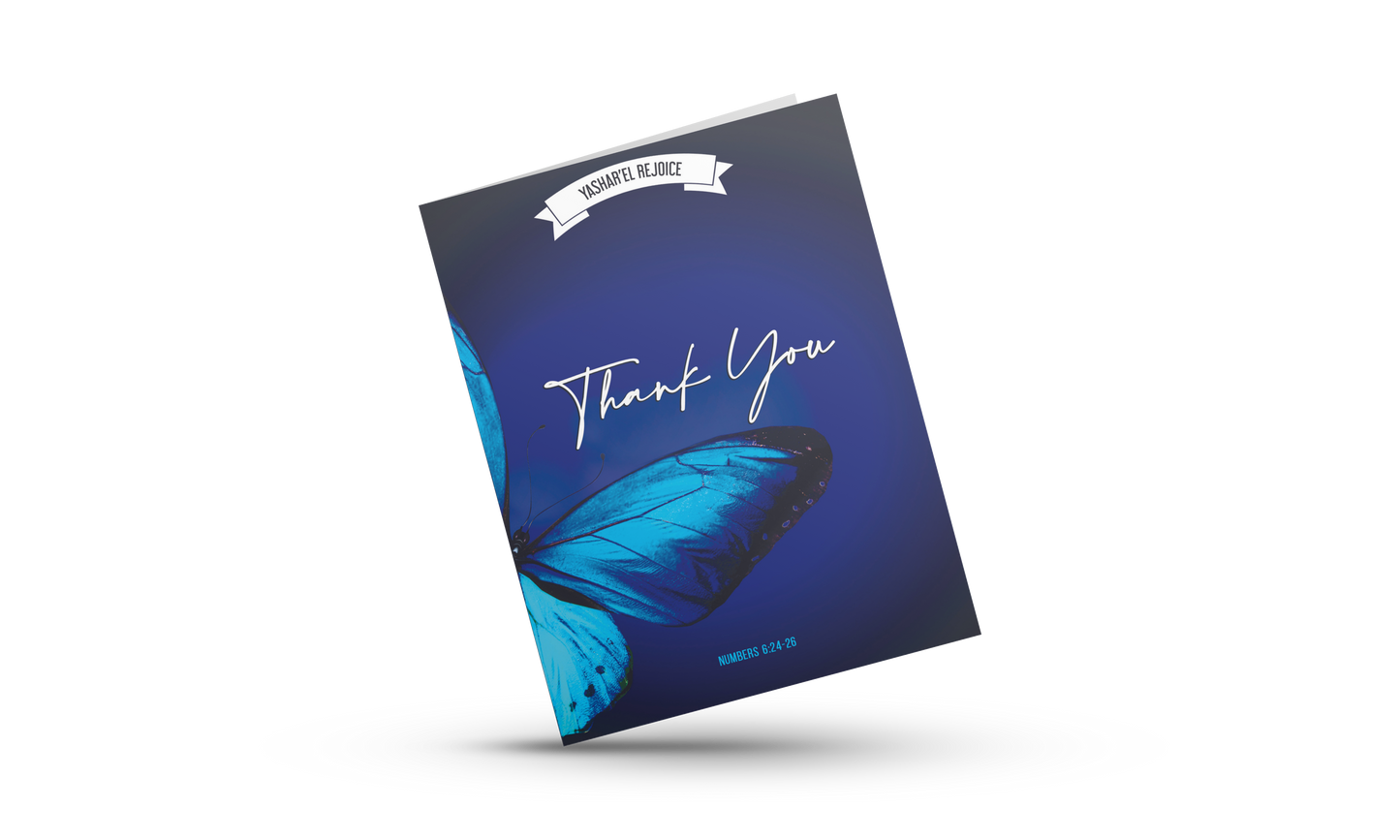 Elegant Blue Butterfly Greeting Card