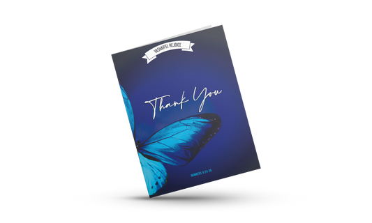Elegant Blue Butterfly Greeting Card